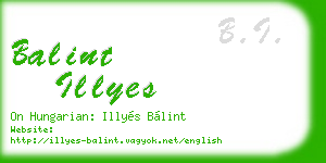 balint illyes business card