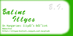 balint illyes business card